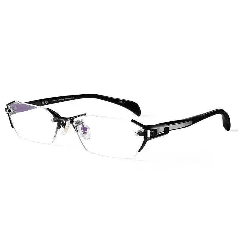Glasses Frame Rimless Pure Titanium Glasses Frame Women