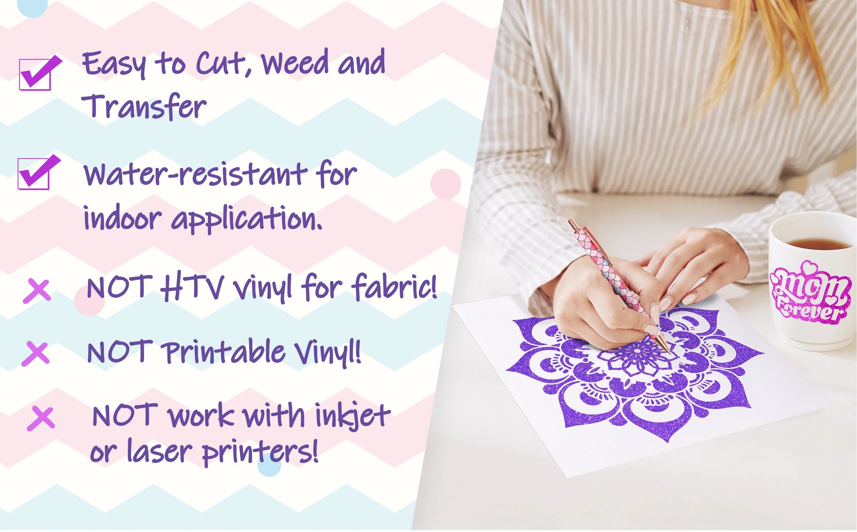 TeckWrap Glitter Vinyl Sheets Pack (10 PCS)