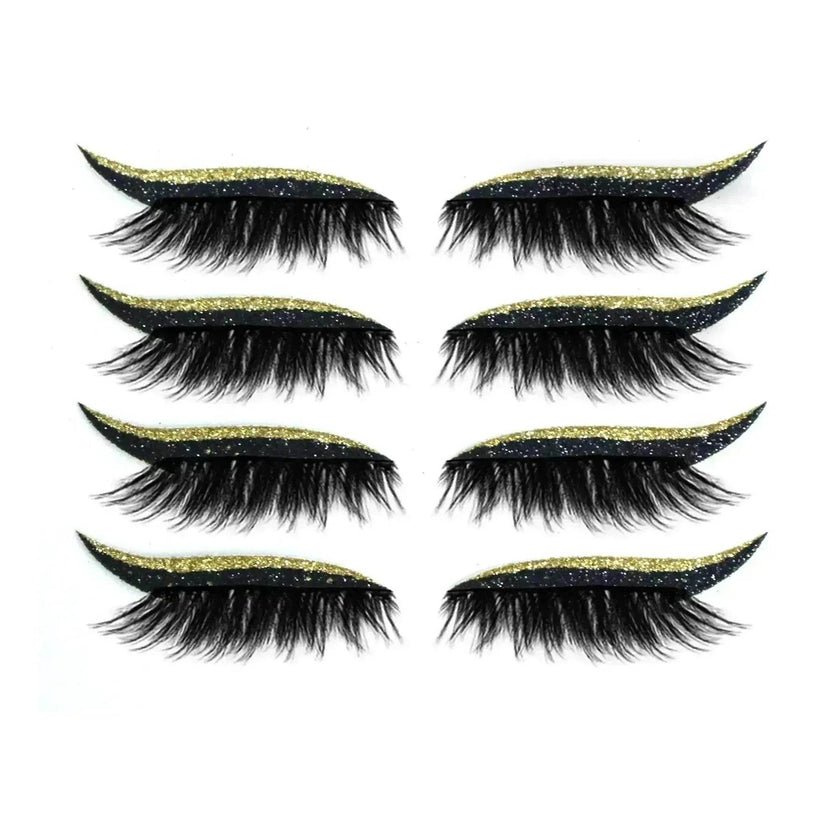 Glittering Eyeliner Sticker False lashes set