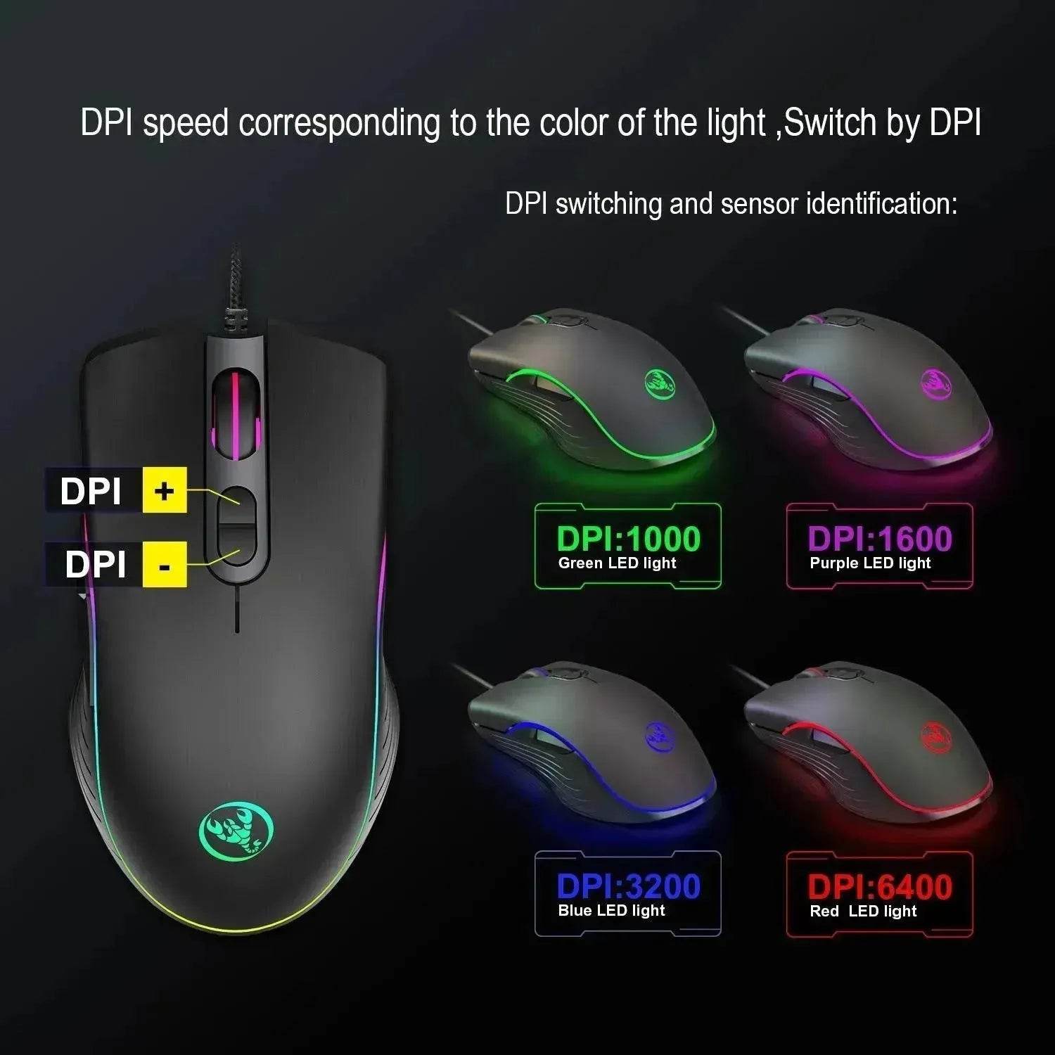 Glowing Gaming Mouse Gaming Wired Mouse