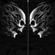 BOL Men's Head Butt Skulls Zipper Hoodie