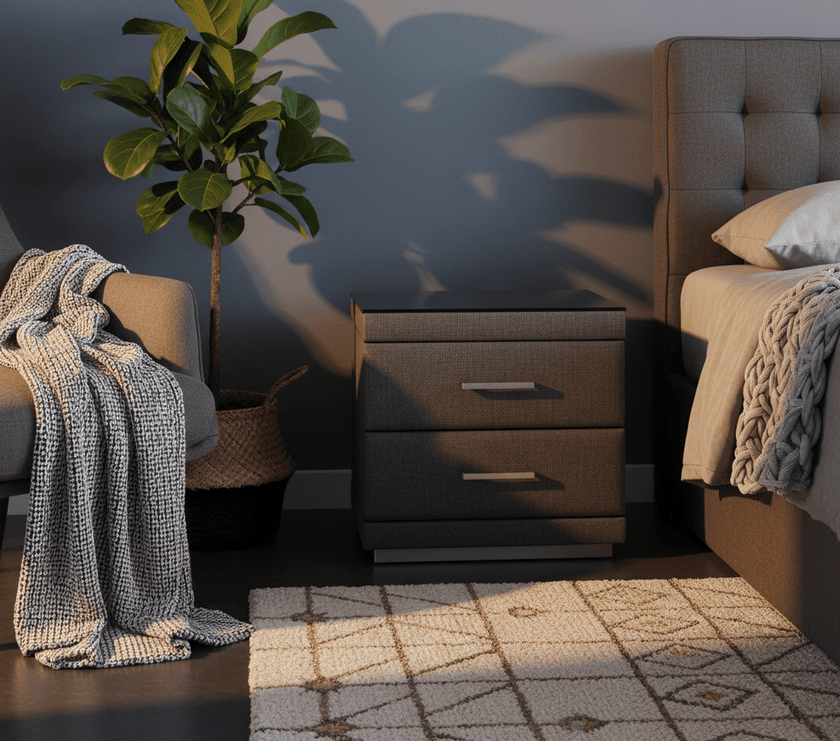 GNS550 Two-Drawer Bedside Table