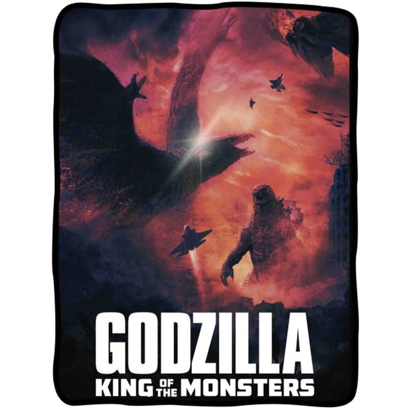Godzilla King of the Monsters Battle Fleece Throw