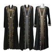 Gold Embroidered Abaya Dress for Turkey Middle East Arab Dubai Women
