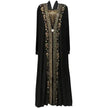 Gold Embroidered Abaya Dress for Turkey Middle East Arab Dubai Women