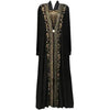Gold Embroidered Abaya Dress for Turkey Middle East Arab Dubai Women