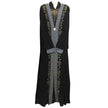 Gold Embroidered Abaya Dress for Turkey Middle East Arab Dubai Women