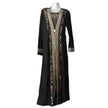 Gold Embroidered Abaya Dress for Turkey Middle East Arab Dubai Women