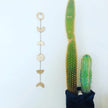 Gold Moon Phase Wall Hanging, Hammered Textured Clay Lunar Décor