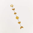 Gold Moon Phase Wall Hanging, Hammered Textured Clay Lunar Décor