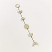 Gold Moon Phase Wall Hanging, Hammered Textured Clay Lunar Décor