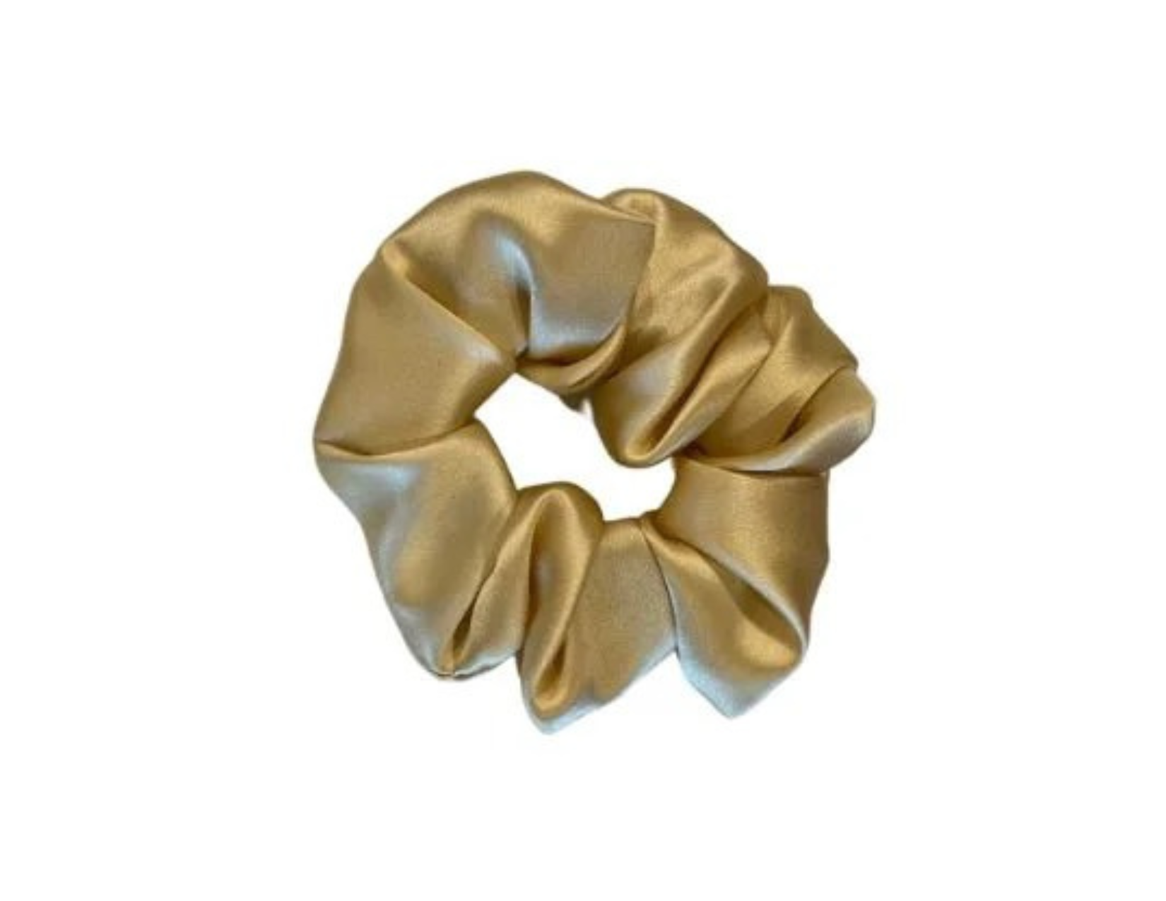 Silk Hair Scrunchie Gold