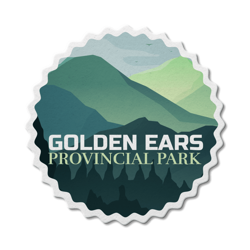Golden Ears British Columbia Provincial Park Waterproof Vinyl Sticker, Canada Parks