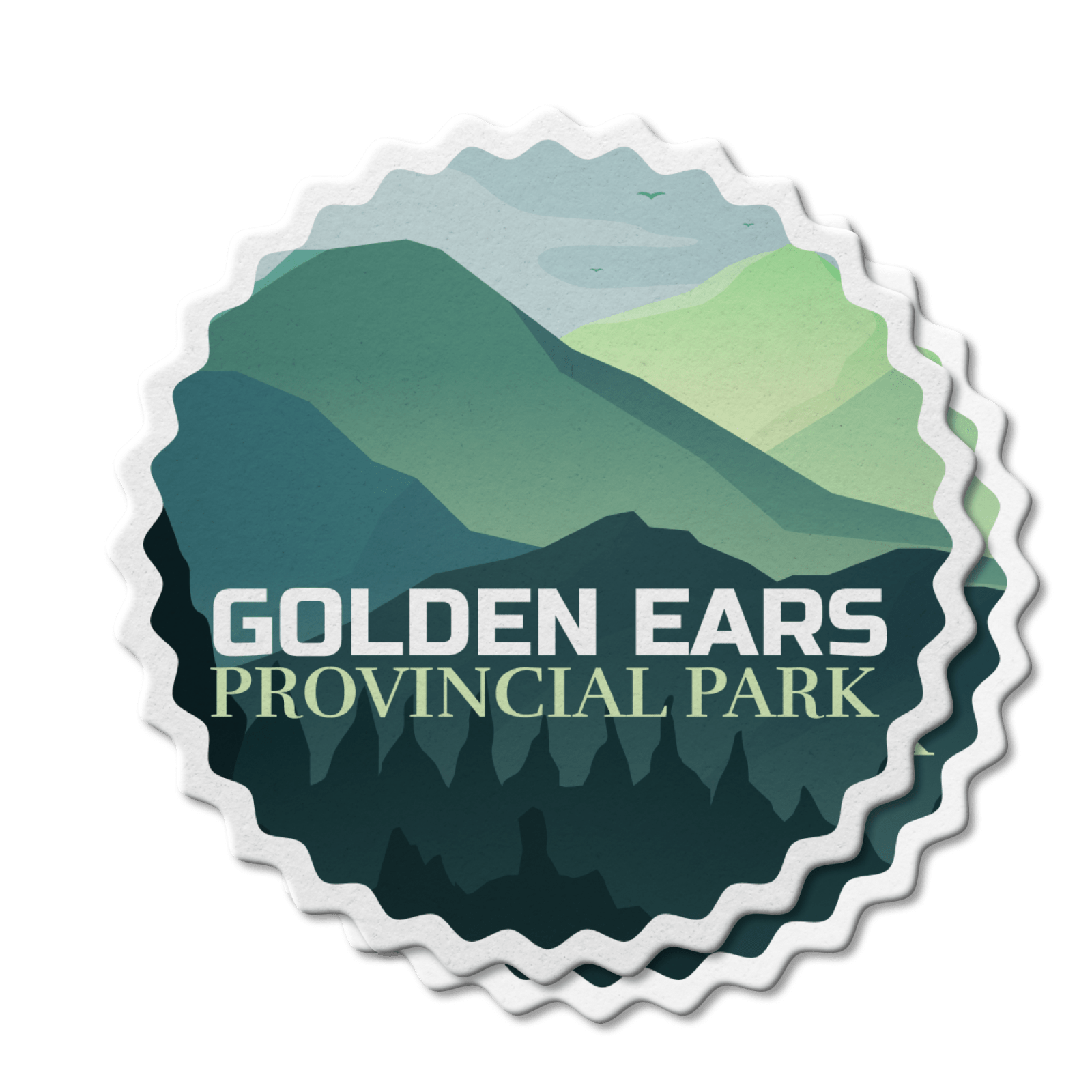 Golden Ears British Columbia Provincial Park Waterproof Vinyl Sticker, Canada Parks