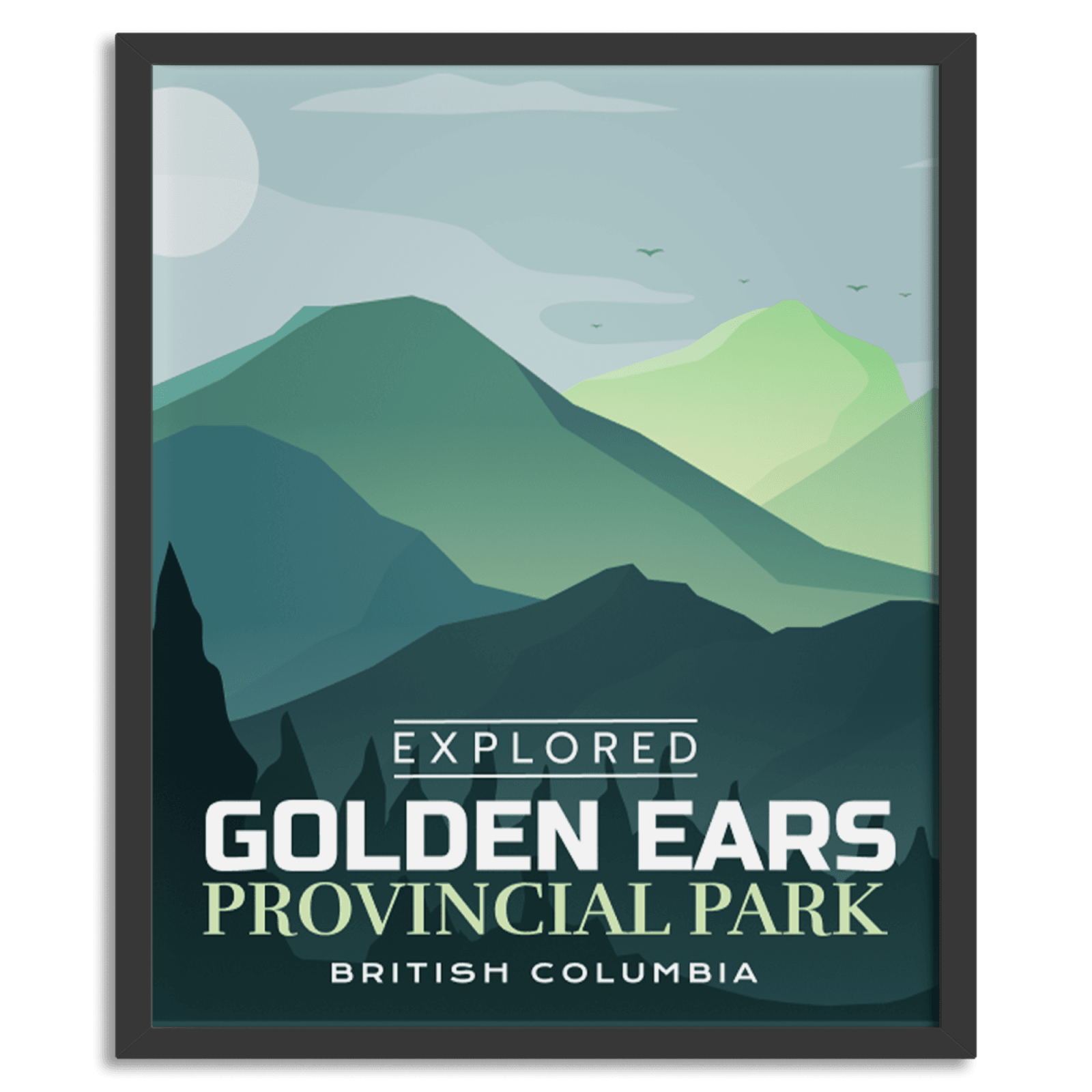 Golden Ears Provincial Park 'Explored' Poster, Canada Parks