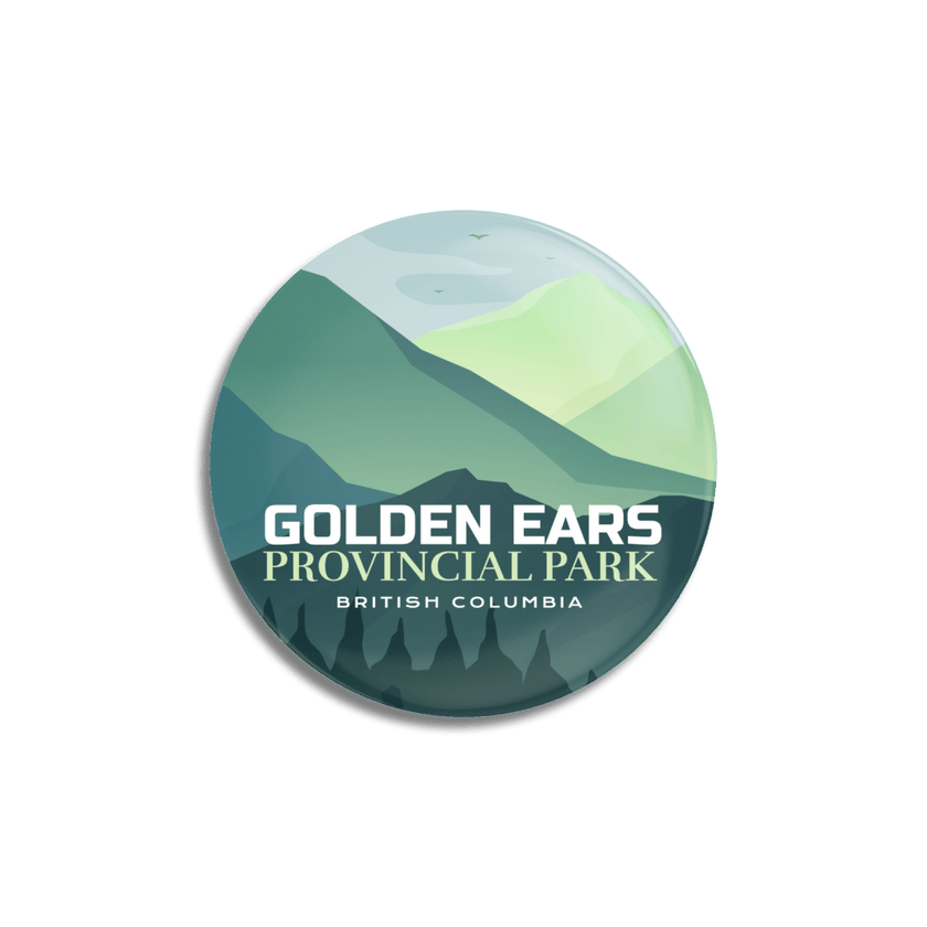 Golden Ears Provincial Park of British Columbia Pinback Button, Canada Parks