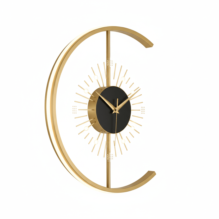 Golden Eclipse Illuminated Timepiece