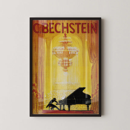 C. Bechstein Piano Poster: Vintage Art Deco Music Print