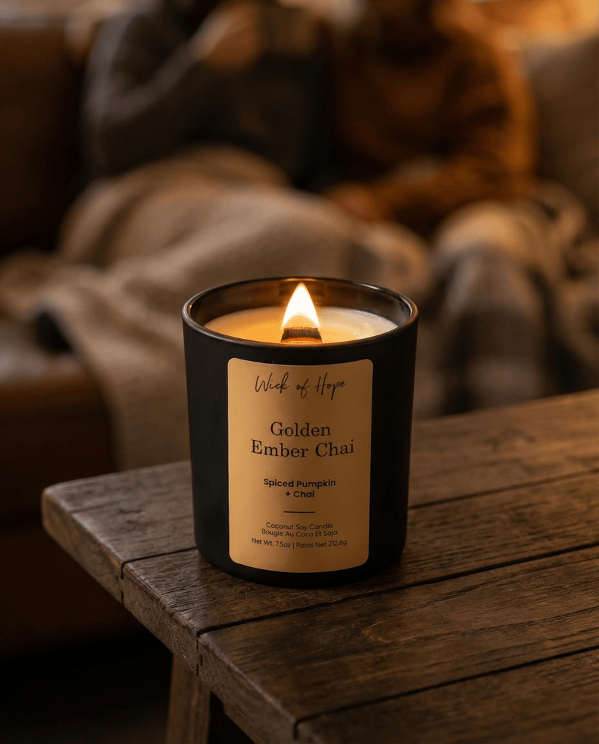 Golden Ember Chai Candle | Spiced Pumpkin + Chai