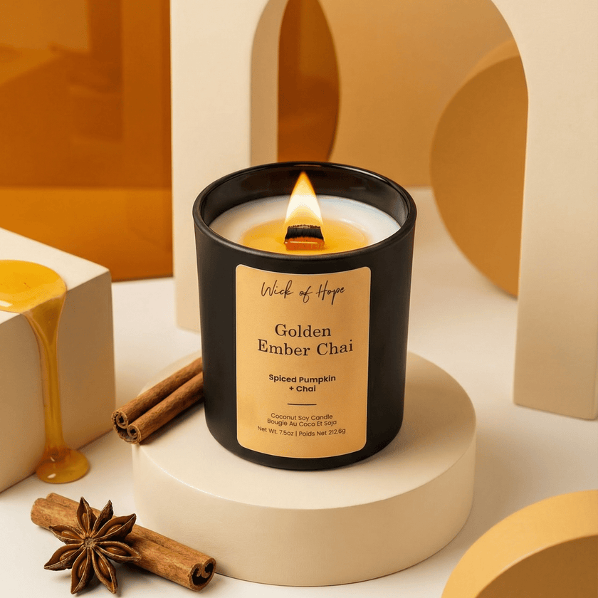 Golden Ember Chai Candle | Spiced Pumpkin + Chai