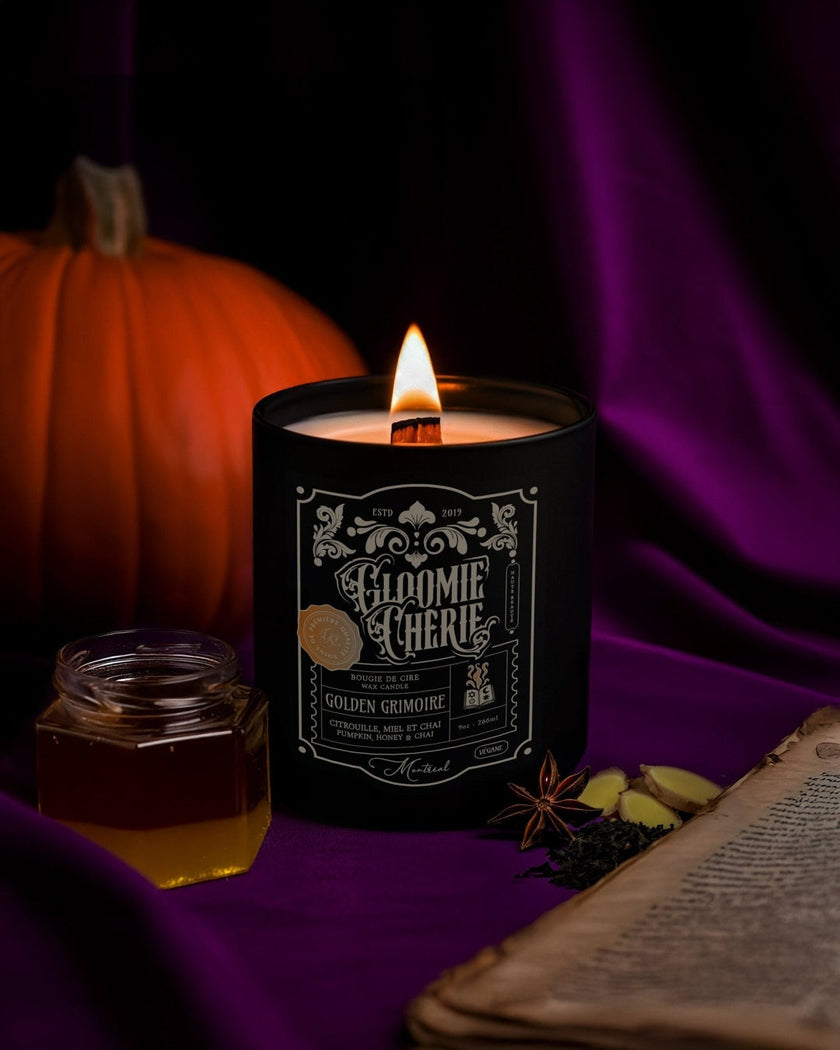 Golden Grimoire Candle