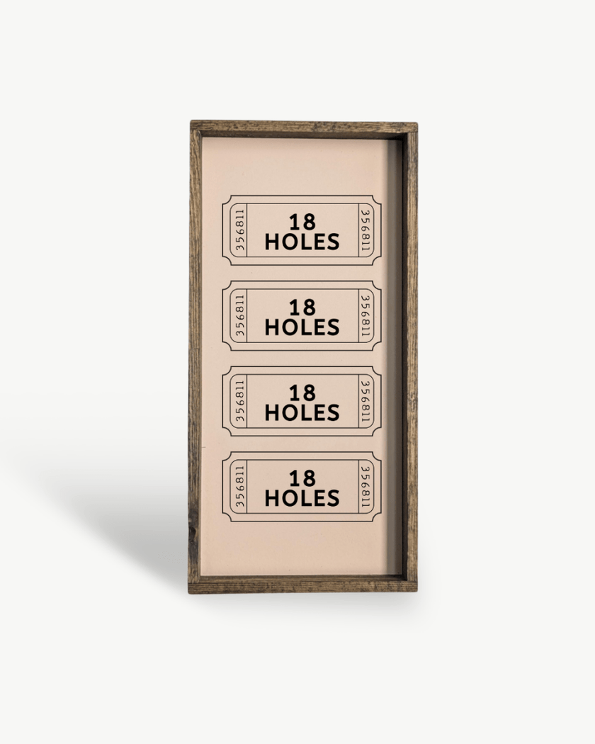 Golf Ticket Stubs Wood Signs - Modern Farmhouse Golf Decor