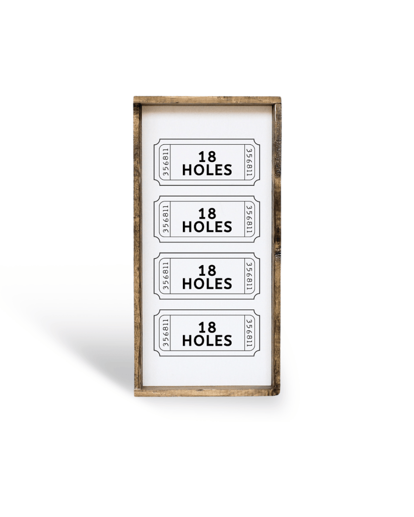 Golf Ticket Stubs Wood Signs - Modern Farmhouse Golf Decor
