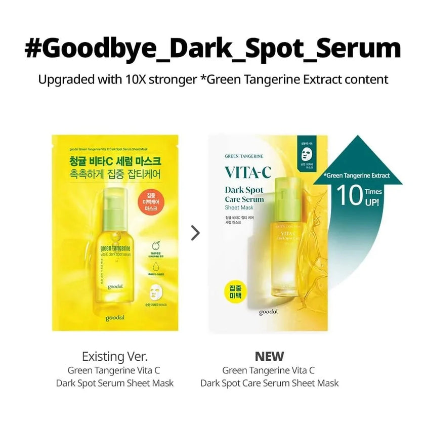 Goodal Green Tangerine Vita C Dark Spot Care Serum Sheet Mask 28g
