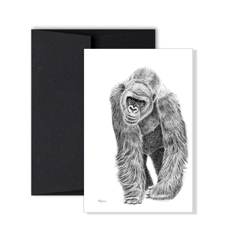 Gorilla greeting card - collaboration with La Fondation du Zoo de Granby