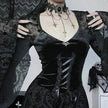 Gothic Vintage Fashion Elegant Classy Retro Mini Black Dress