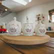 3 piece Ceramic Canister Set-Bouquet