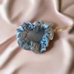 Silk Hair Scrunchie Light Blue