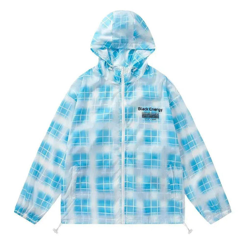 Gradient Plaid Lightweight Sun Protection Clothing