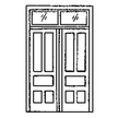 Grandt Line Products 5073 HO Double Door w/ Transom Pkg of 2 NIB
