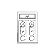 Grandt Line Products 5109 HO Door -Two-Lite Double Door w/Frame & Transom; pkg(3) NIB