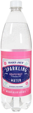 Trader Joes Sparkling Water, Grapefruit, 1L