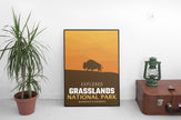 Grasslands National Park 'Explored' Poster, Canada Parks