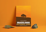 Grasslands National Park 'Explored' Poster, Canada Parks