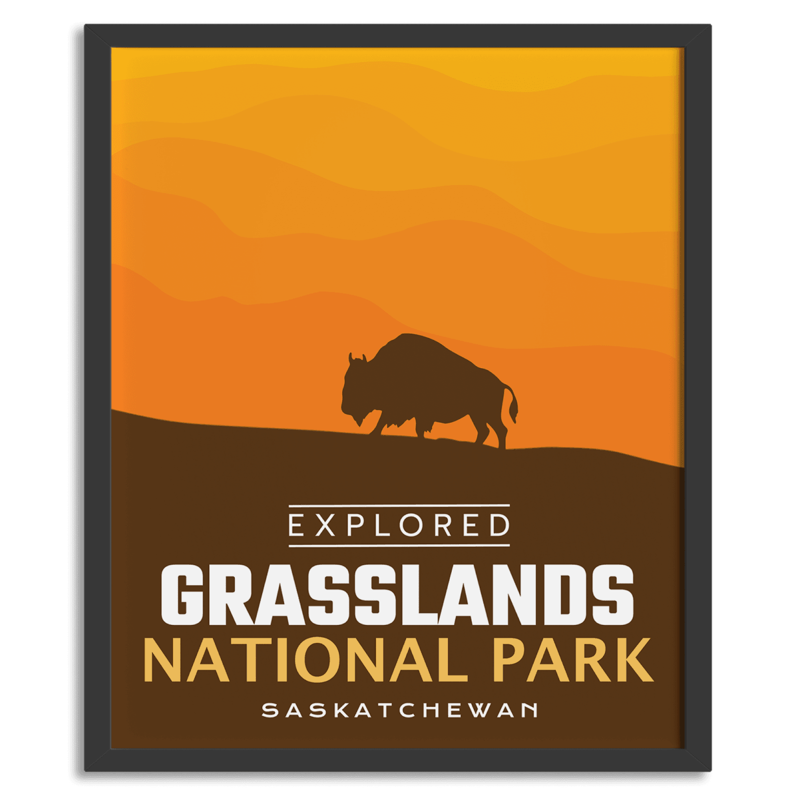 Grasslands National Park 'Explored' Poster, Canada Parks