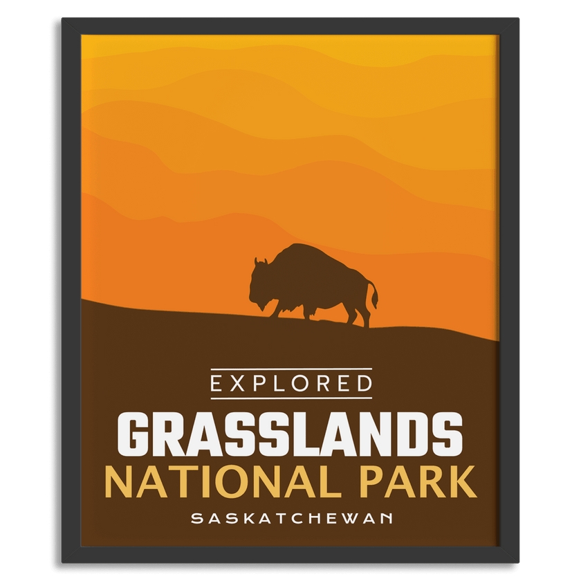 Grasslands National Park 'Explored' Poster, Canada Parks