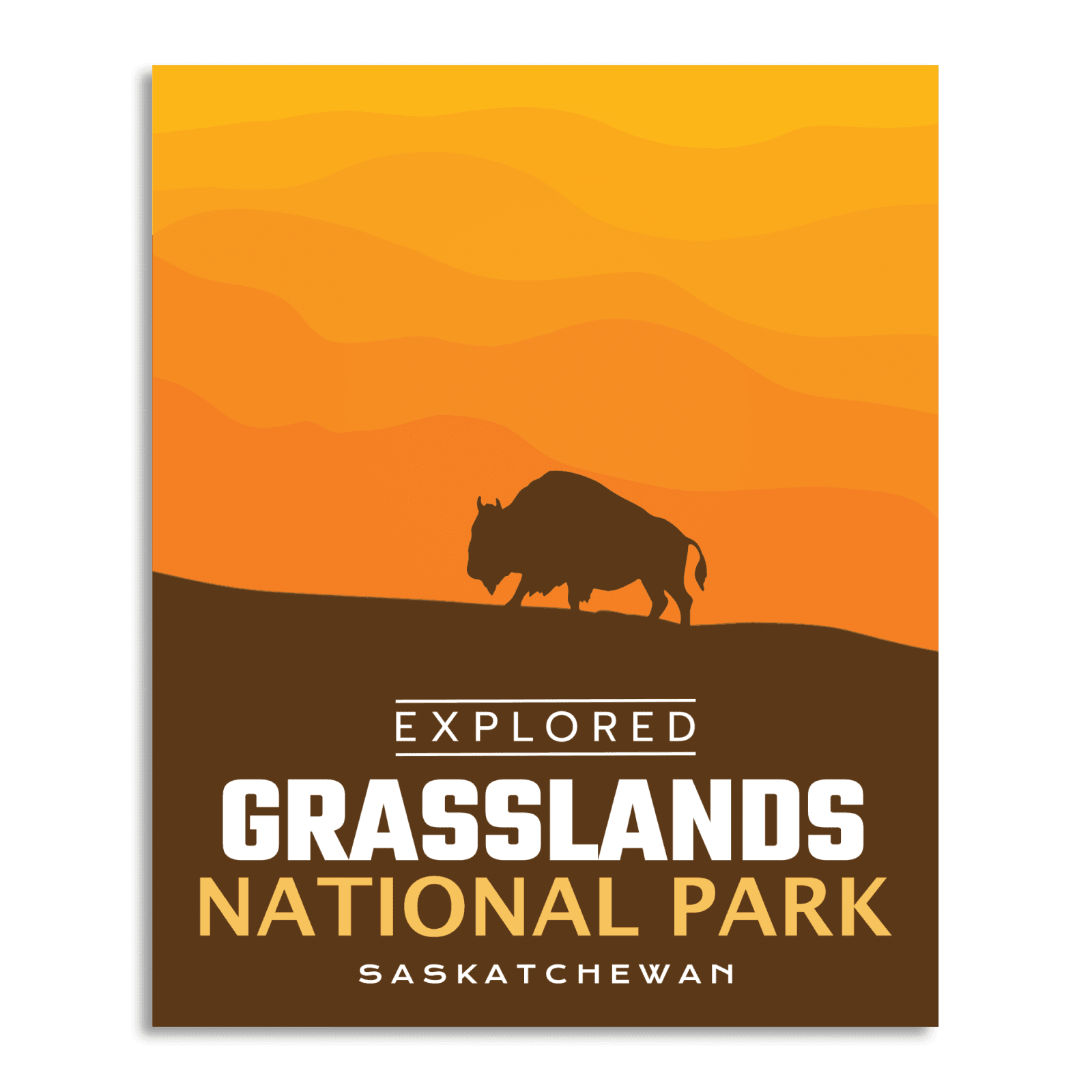 Grasslands National Park 'Explored' Poster, Canada Parks