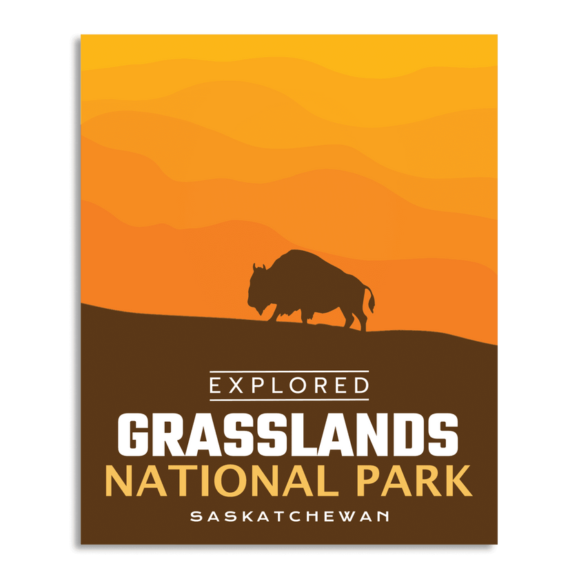 Grasslands National Park 'Explored' Poster, Canada Parks