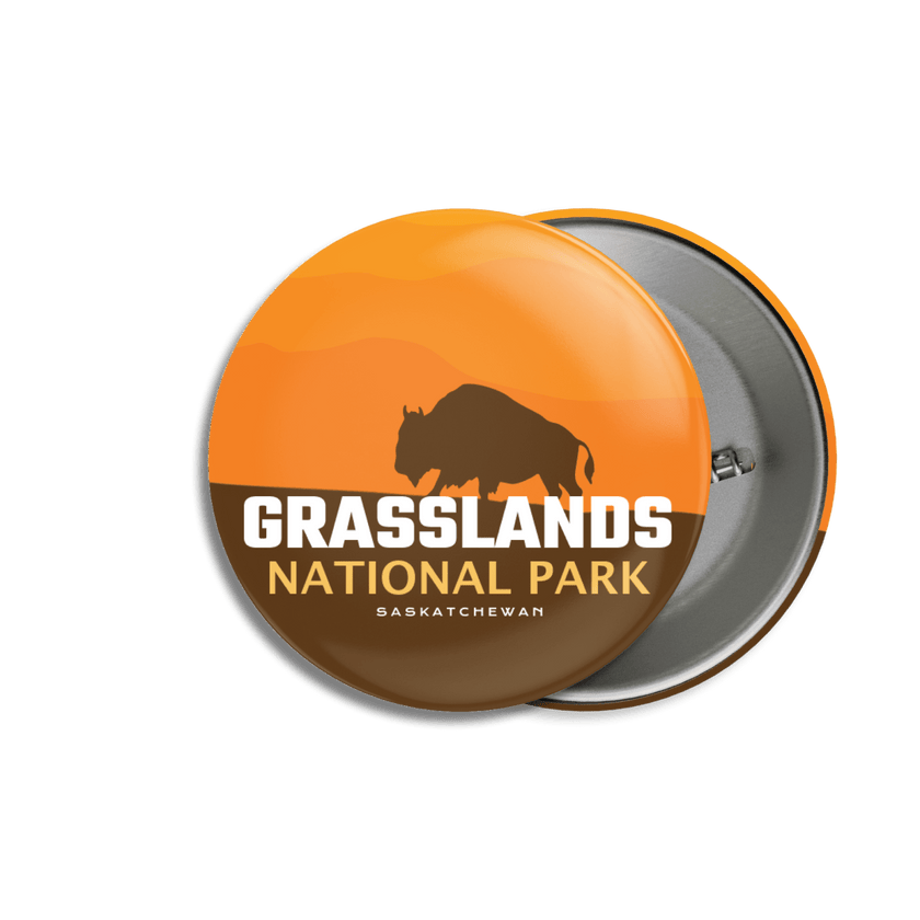Grasslands National Park of Canada Pinback Button, Canada Parks