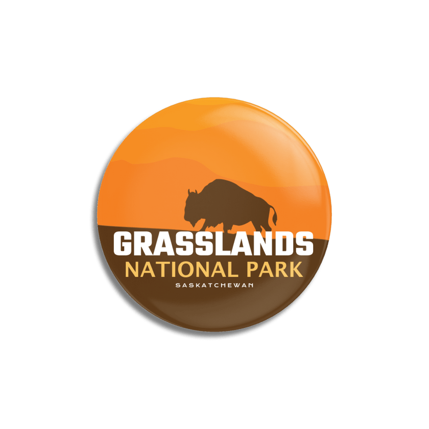 Grasslands National Park of Canada Pinback Button, Canada Parks
