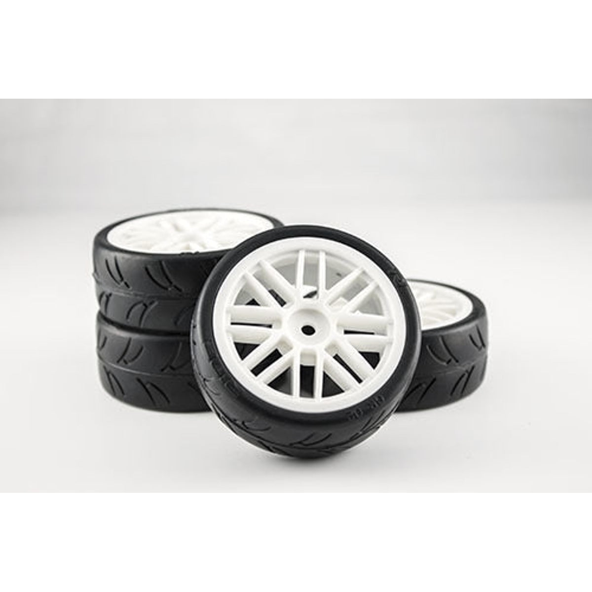 Gravity RC GRC124GTW USGT Pre Glued Tires (GT Wheel, White) (4) NIB