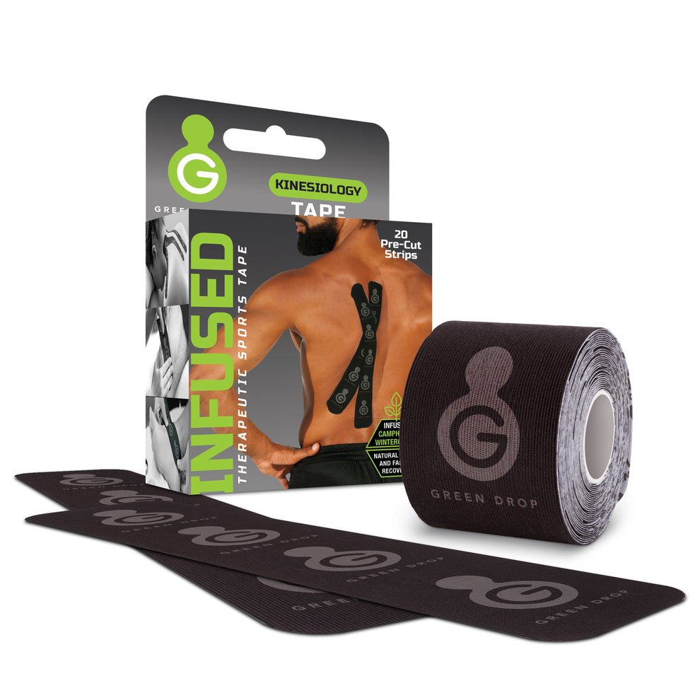 Green Drop Kinesiology Tape | Herb-Infused Sports Tape | Buy in Canada | KIN-1456