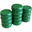 13 Mini Green Crokinole Discs - Half Set (Shiny Finish)