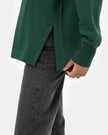 Treefleece Slit Hem Oversized Hoodie