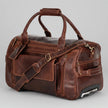 Greenwood Leather Wheeled Duffel Bag. Vintage Sandel Travel Trolley