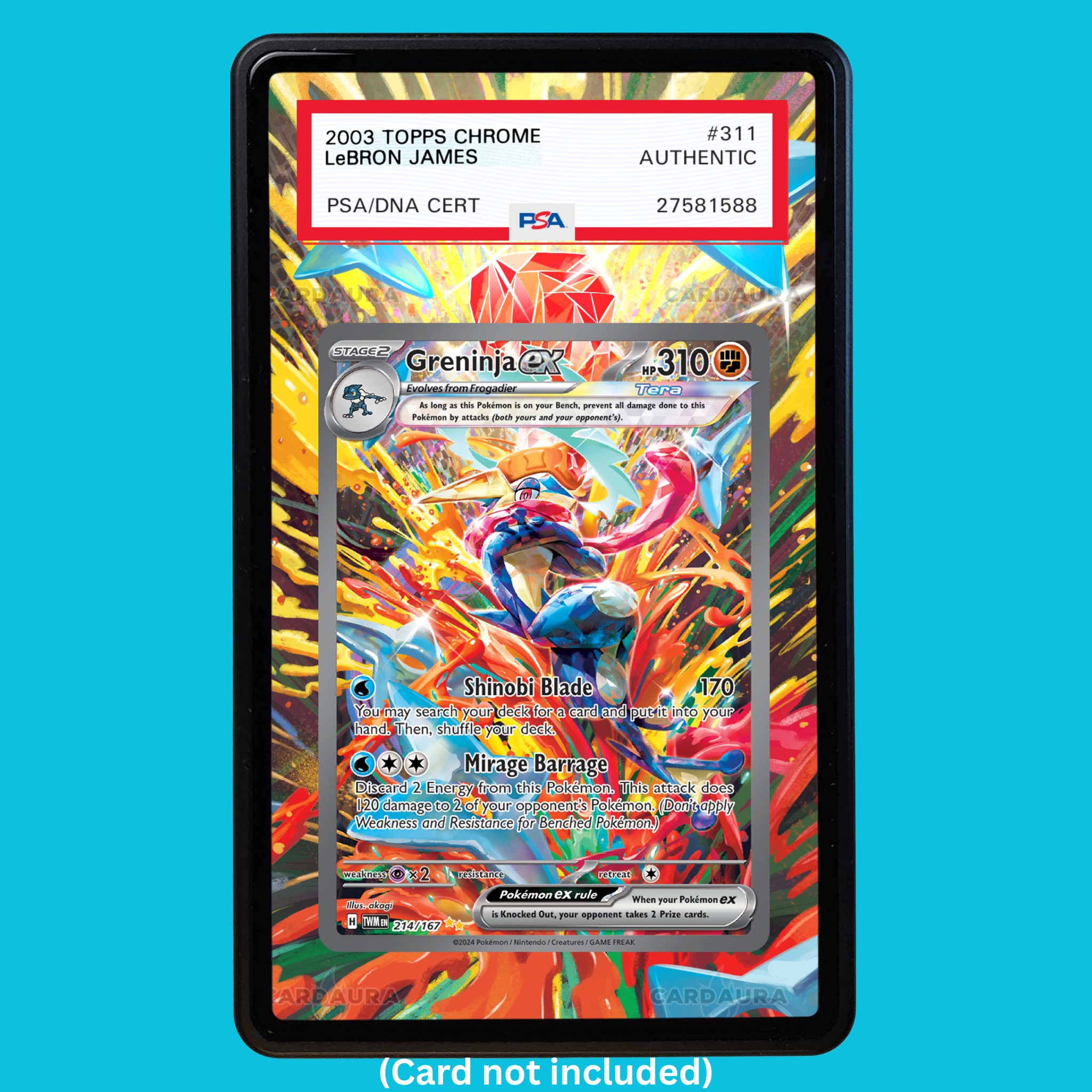 Greninja EX 214/167 Twilight Masquerade (Graded) Display Case
